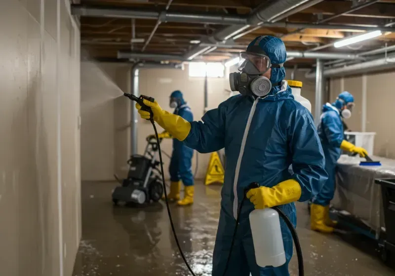 Basement Sanitization and Antimicrobial Treatment process in Colville, WA