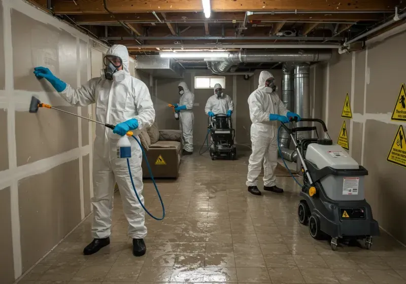 Basement Moisture Removal and Structural Drying process in Colville, WA